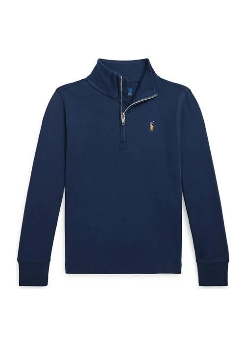 Ralph Lauren Boys 2-7 Cotton Interlock Quarter-Zip Pullover
