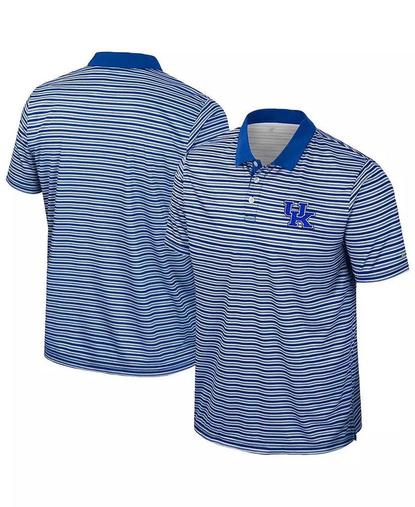 トップス PRADA 22ss Blue Striped Knitted Polo Prada Striped Knitted Polo Shirt - Blue | Editorialist