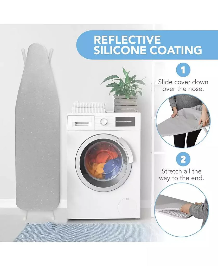 Florida Brands Ironing Board Cover and Pad - 15" x 54" - Large Fits All Standard Sizes - Heat Reflective Iron Pad for Table Top 7