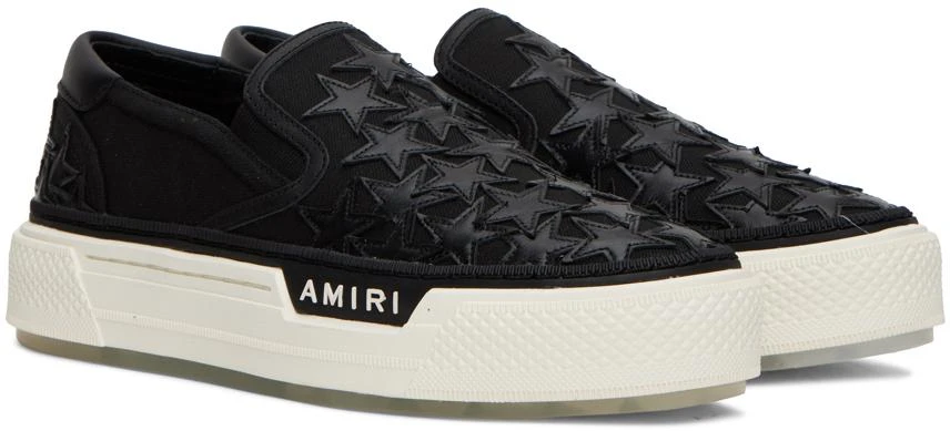 AMIRI Black Stars Court Slip-On Sneakers 4