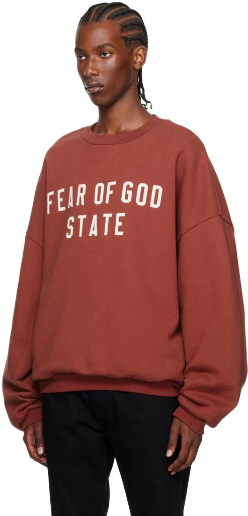 Essentials Burgundy Crewneck Sweatshirt 4