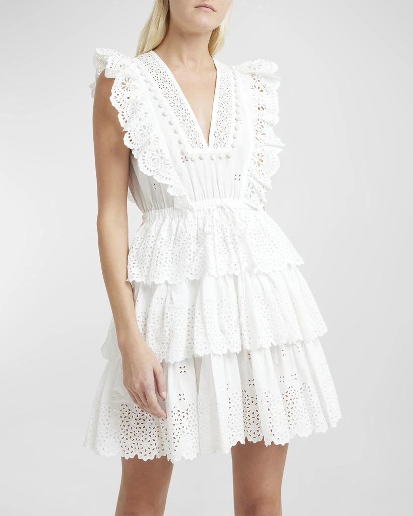 Ulla Johnson Lilith Broderie Anglaise Mini Smock Dress 7