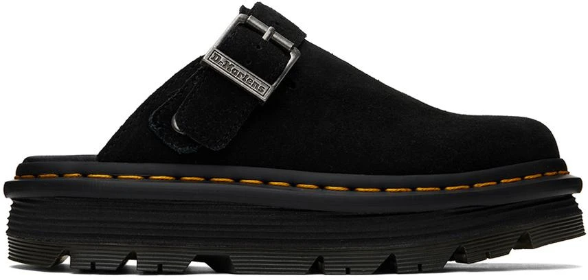 Dr. Martens Black ZebZag Slingback Platform Mules 1
