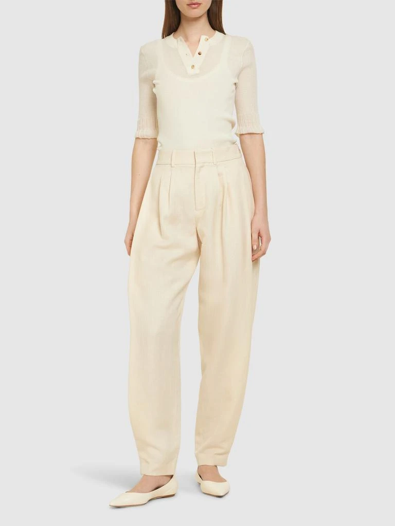 Ralph Lauren Pleated Linen & Silk Pants 1