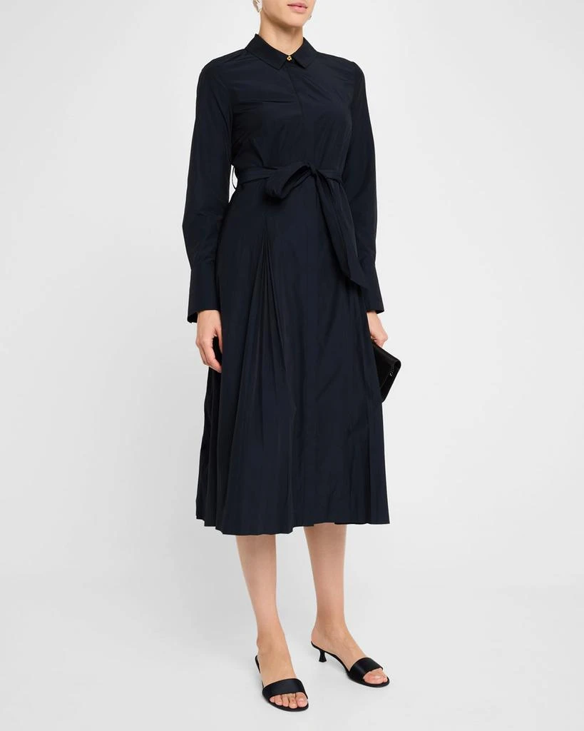 Derek Lam Annette Long-Sleeve Pleated Shirtdress 4