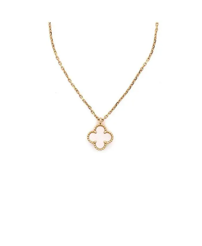 Pre-Owned Van Cleef & Arpels Sweet Alhambra Pendant Necklace 18K Gold and Mother of Pearl, 16"
