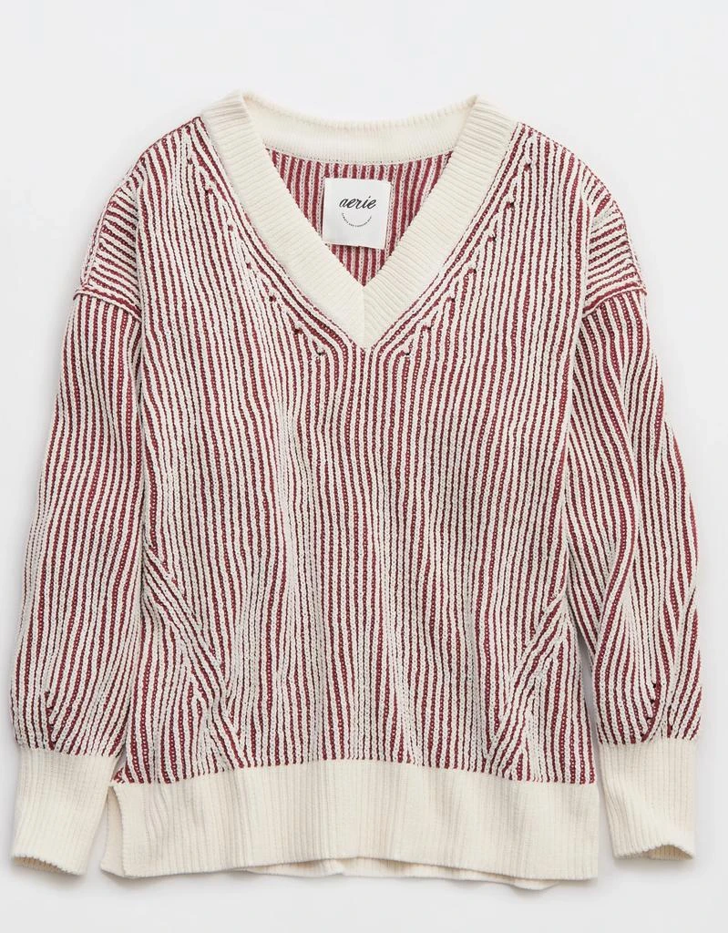 Aerie Aerie Beyond Chenille V-Neck Sweater 3