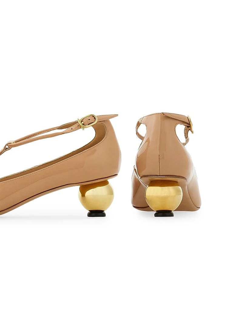 Salvatore Ferragamo Tania 40MM Leather T-Strap Pumps 6