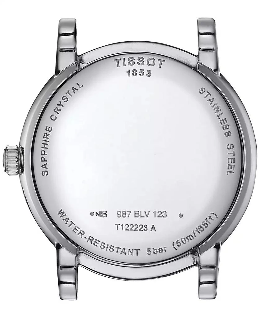 Tissot Women's Carson Premium Lady Moonphase Blue Leather Strap Watch 32mm 3