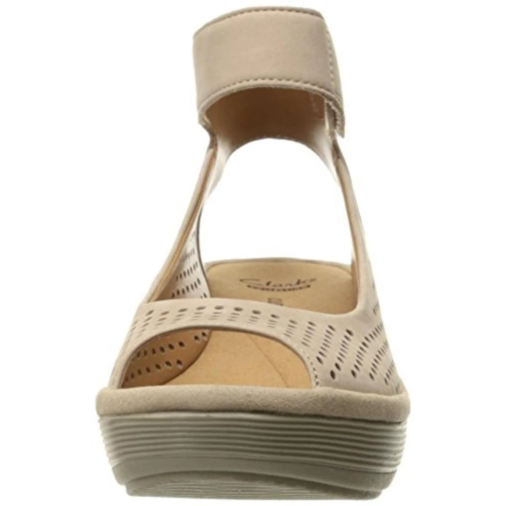 Clarks Reedly Salene Womens Nubuck Perforated Wedge Sandals 2