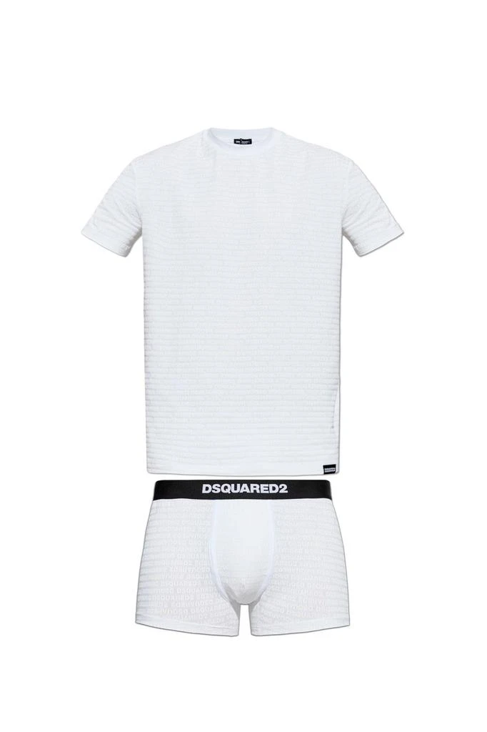 DSQUARED2 Dsquared2 Allover Logo Printed Sleepwear Set