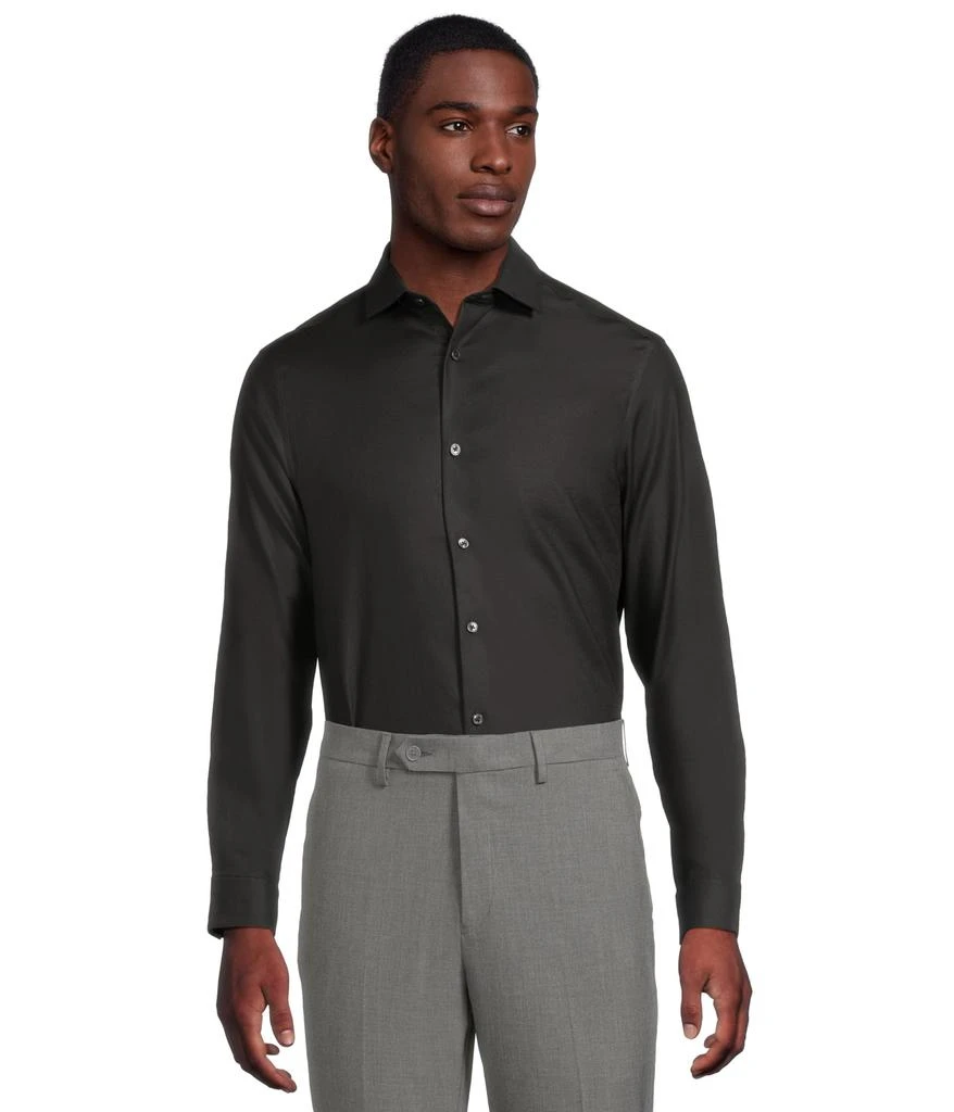 Calvin Klein Dress Shirt Slim Fit Non Iron Stretch Solid 1