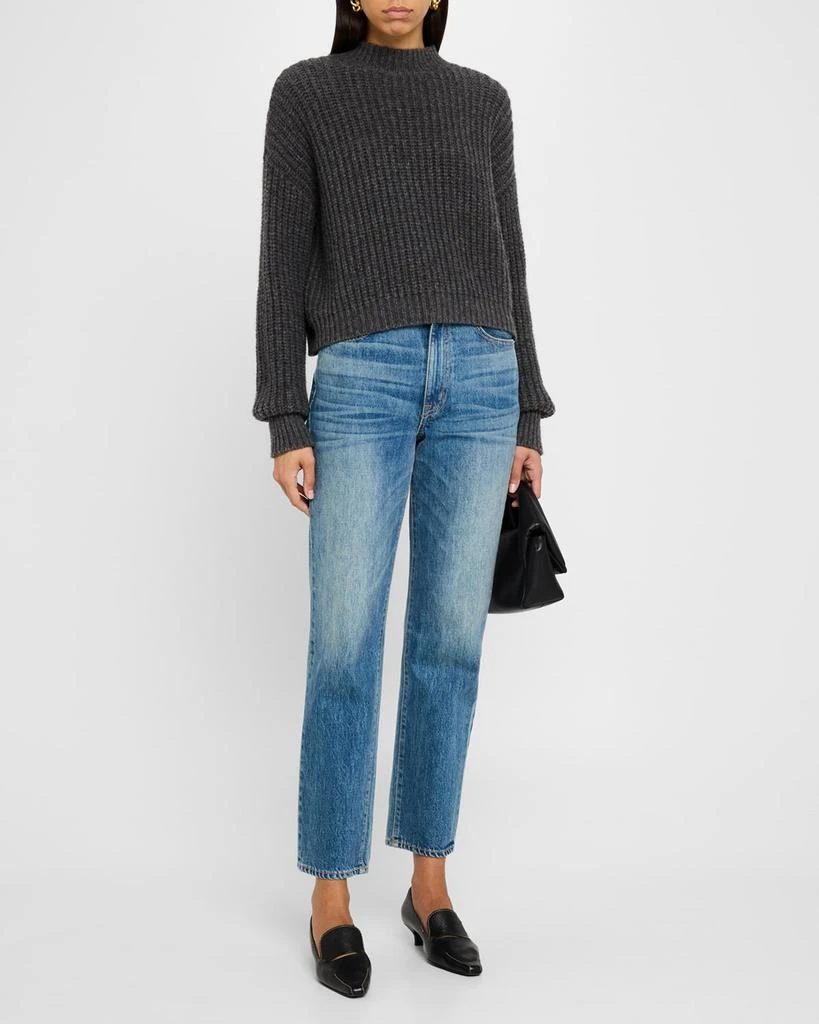 ARGENT Ribbed Mock-Neck Fisherman Sweater 2