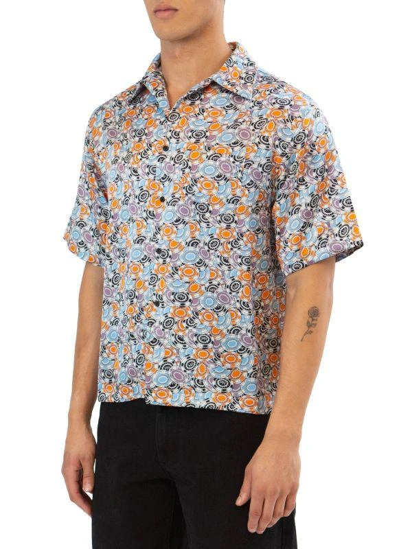 RTA Poker Chip Print Oversized-Fit Shirt 1