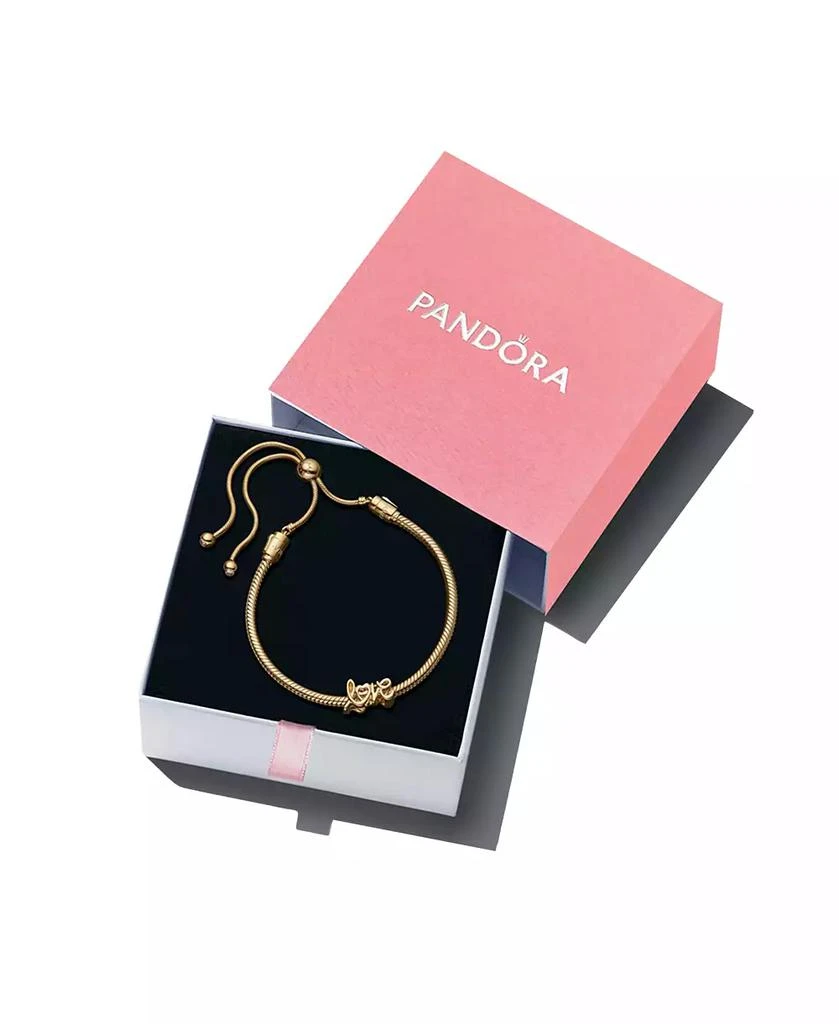 PANDORA Gold Plated Love Script Bracelet Gift Set 1