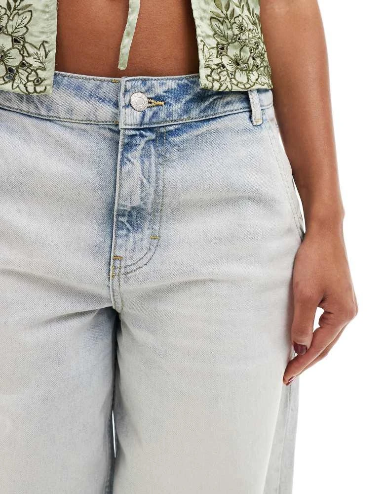 Noisy May Noisy May mid waist loose fit jeans in bleached grey 5