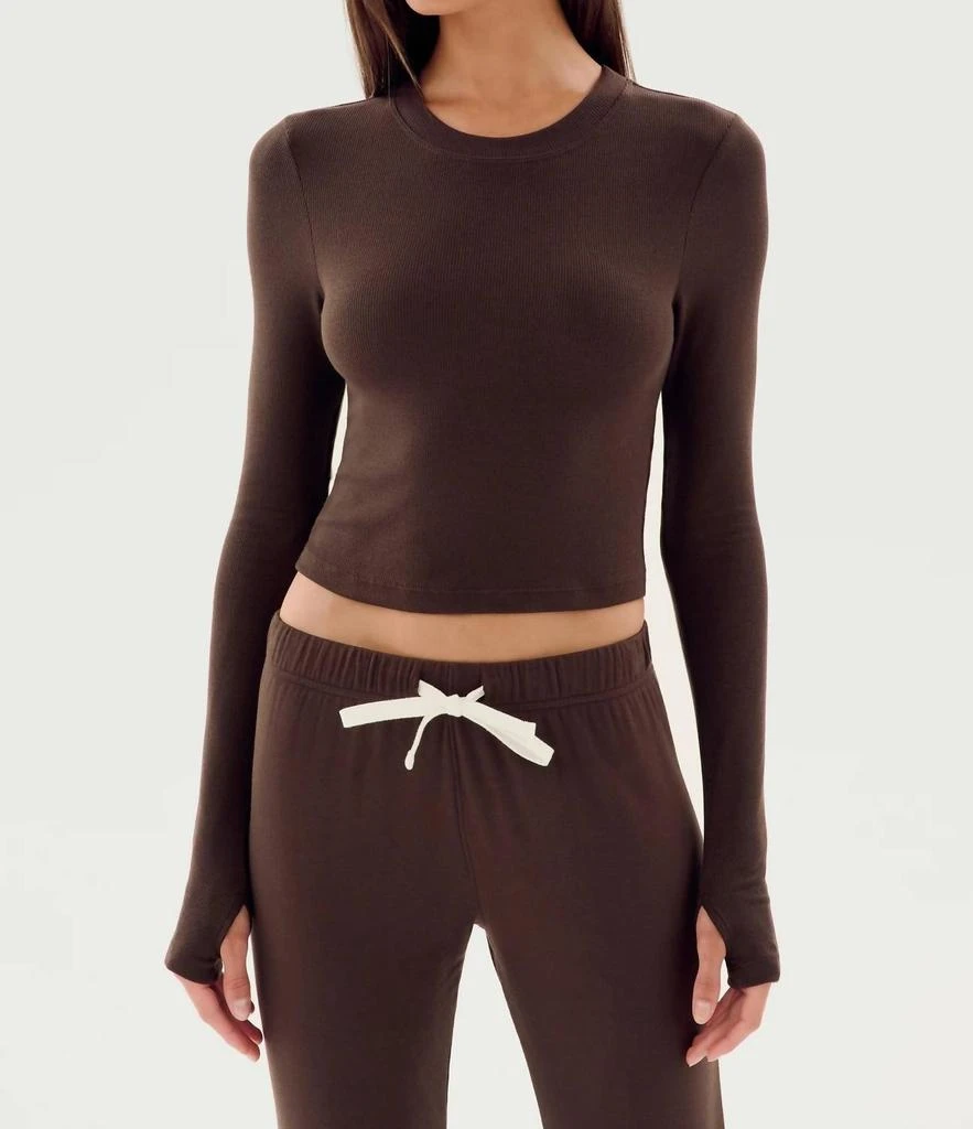 Splits59 Splits59 - Louise Rib Long Sleeve Top 1