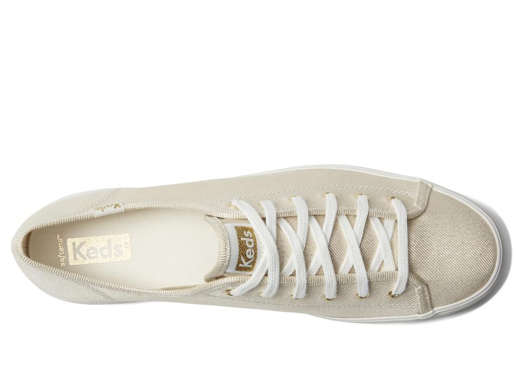 Keds Triple Kick Canvas Gold Metallic Textile 5