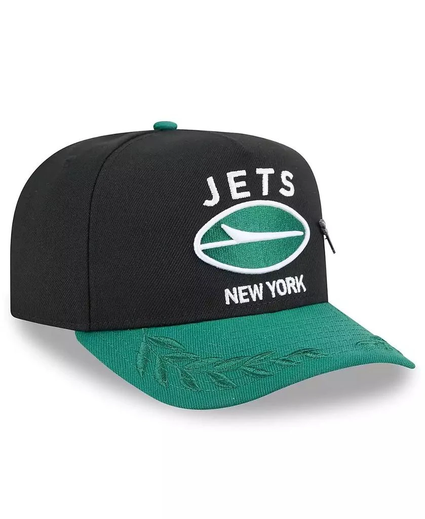 New Era Men's Black/Green New York Jets 2025 NFL Draft On Stage A-Frame 59FIFTY Fitted Hat 4