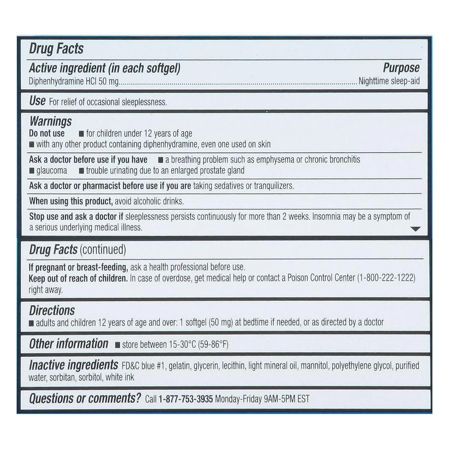 Walgreens Nighttime Sleep Aid Softgels 4