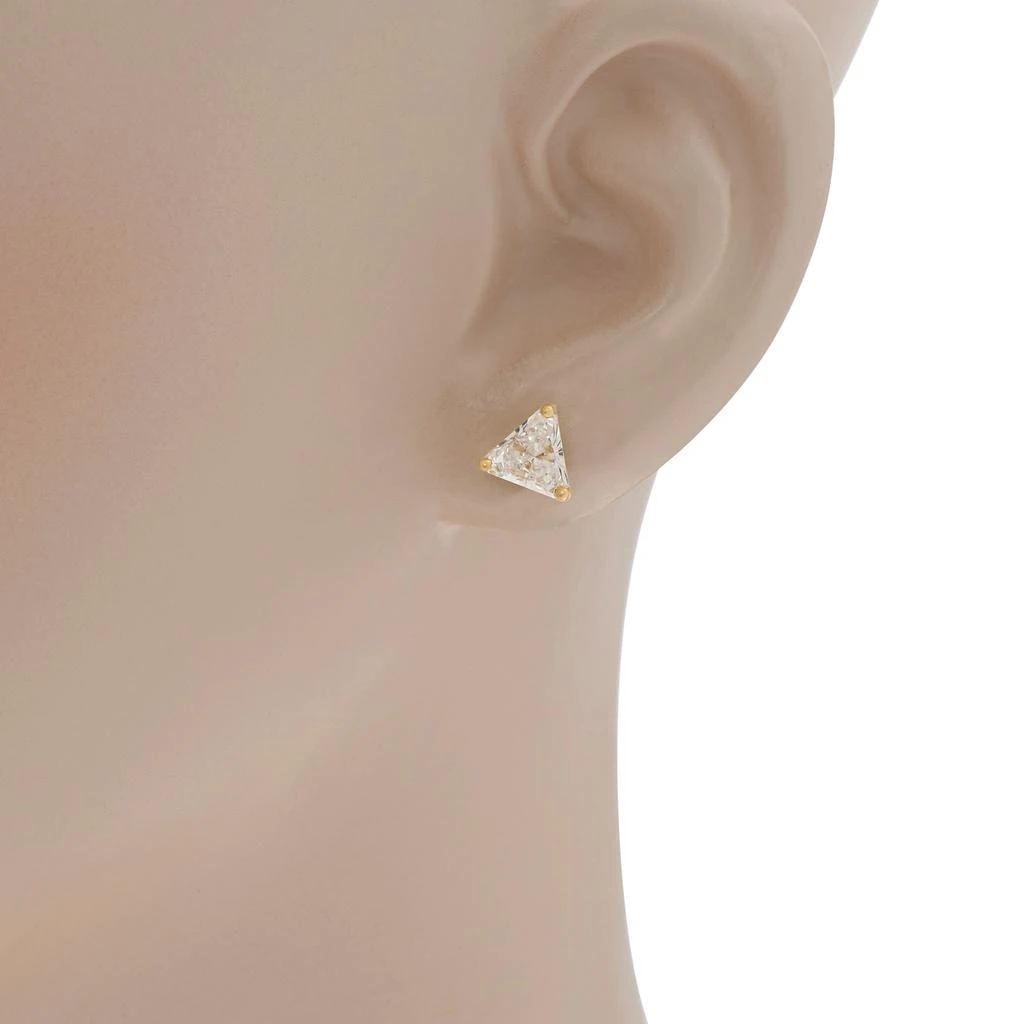 Ame Âme Trio 18K Yellow Gold, Lab-Grown Diamond 1.00ct. Single Stone Stud Earring 3