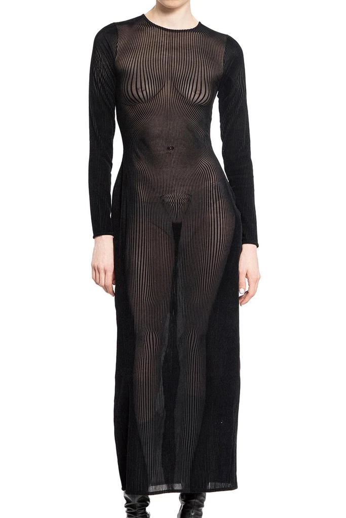 Jean Paul Gaultier Jean Paul Gaultier Morphing Pinstripe Mesh Midi Dress 1