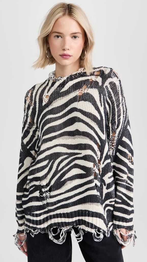 R13 Zebra Oversized Sweater