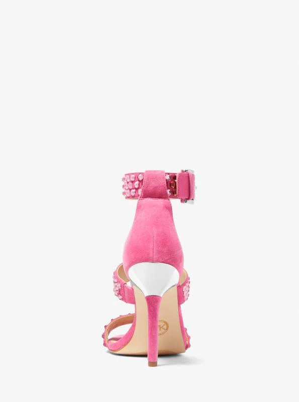 Michael Kors Amal Embellished Faux Suede Sandal 3