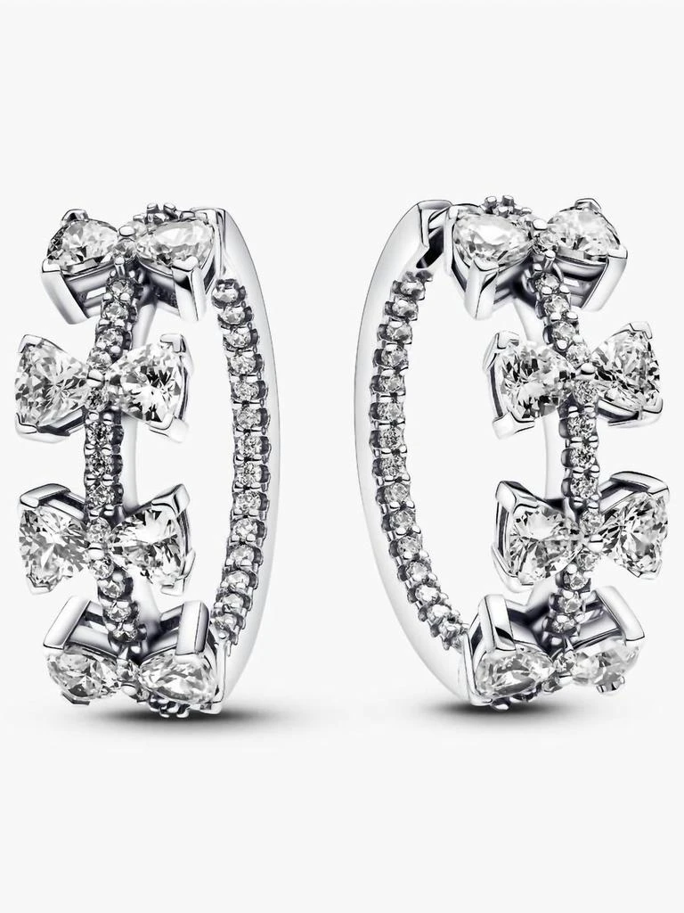 PANDORA Pandora - Sparkling Bow Row Hoop Earrings