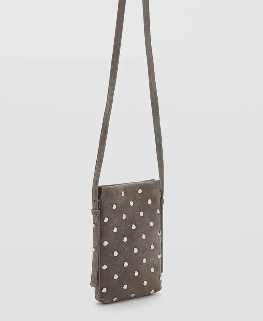 Mango Women
s Suede Studded Mobile Case 4