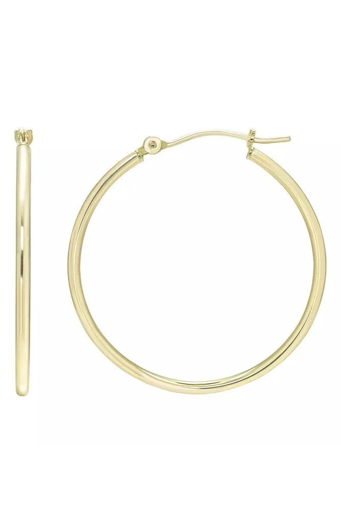 A&M 14K Yellow Gold Tube Hoop Earrings 5