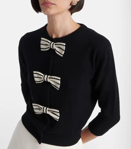 Valentino Bow-detail virgin wool cardigan 5