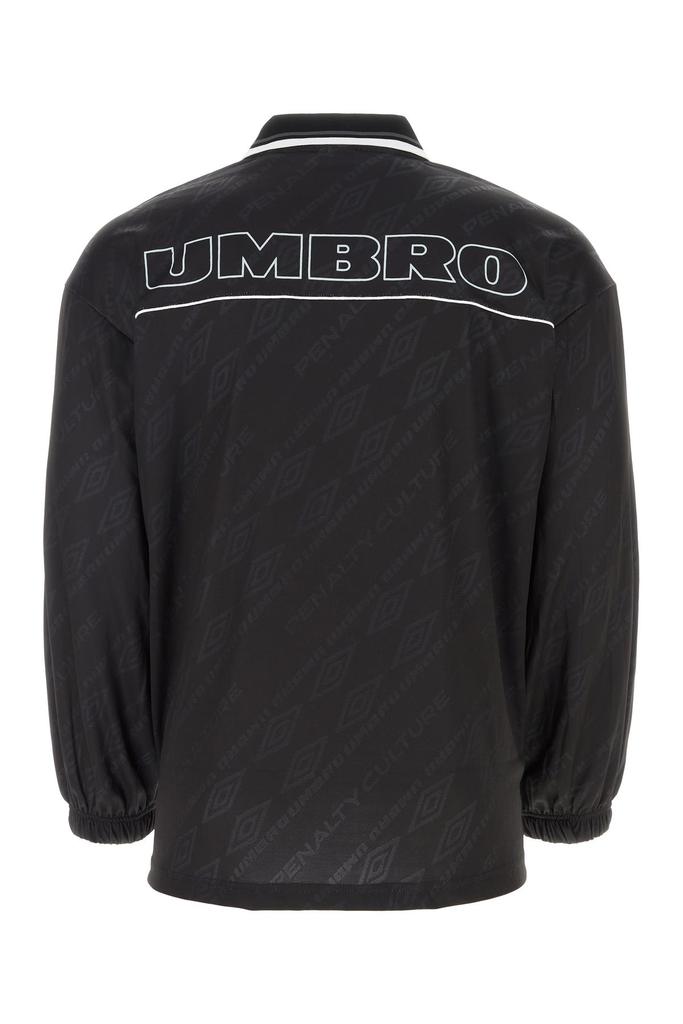 Umbro Black tech fabric polo shirt