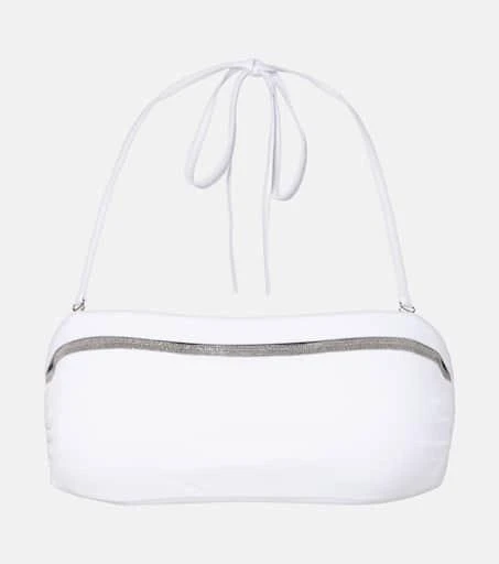 Brunello Cucinelli Embellished bikini top