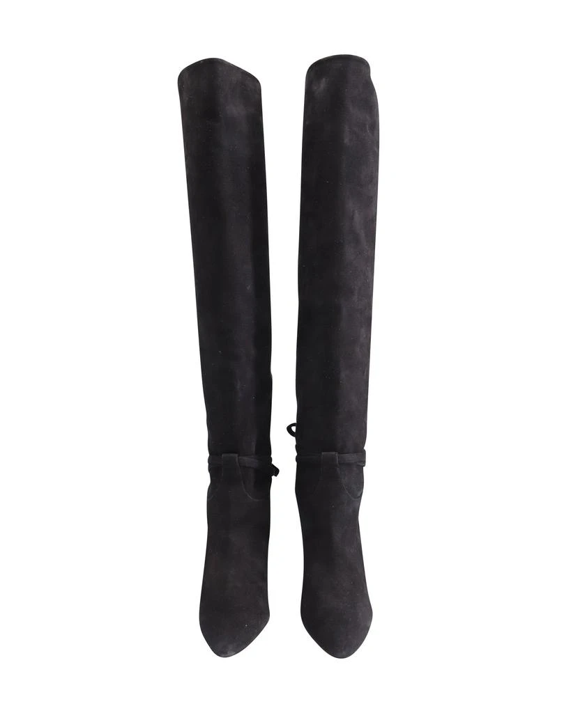 Aquazzura Milano 85 Boots in Black Suede 3