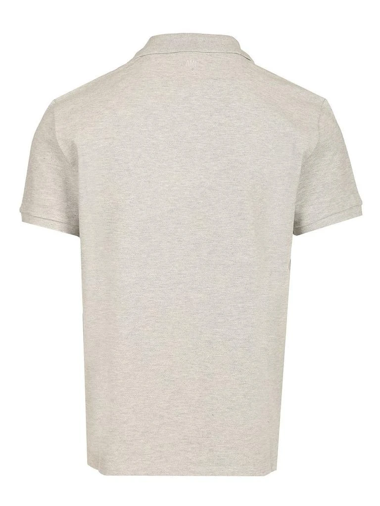 AMI AMI Paris Logo Embroidered Short Sleeved Polo Shirt 2