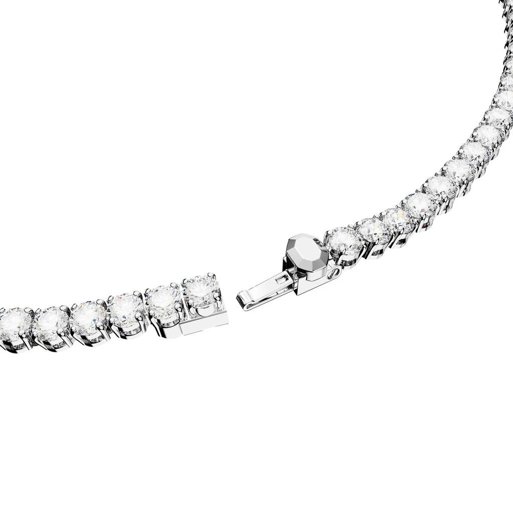 Swarovski Matrix tennis necklace round cut white rhodium plated 3
