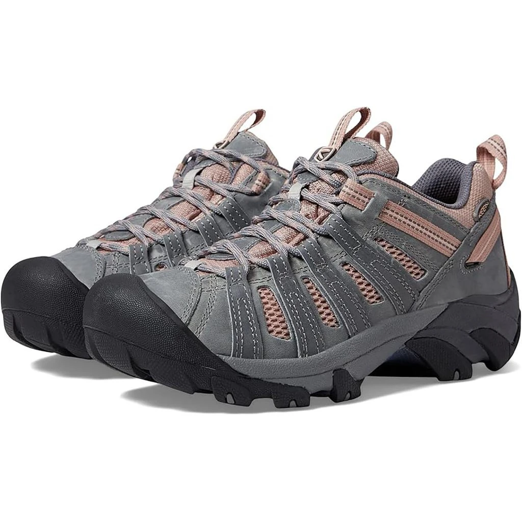 Keen Voyageur Mens Leather Mesh Inset Hiking Shoes 4
