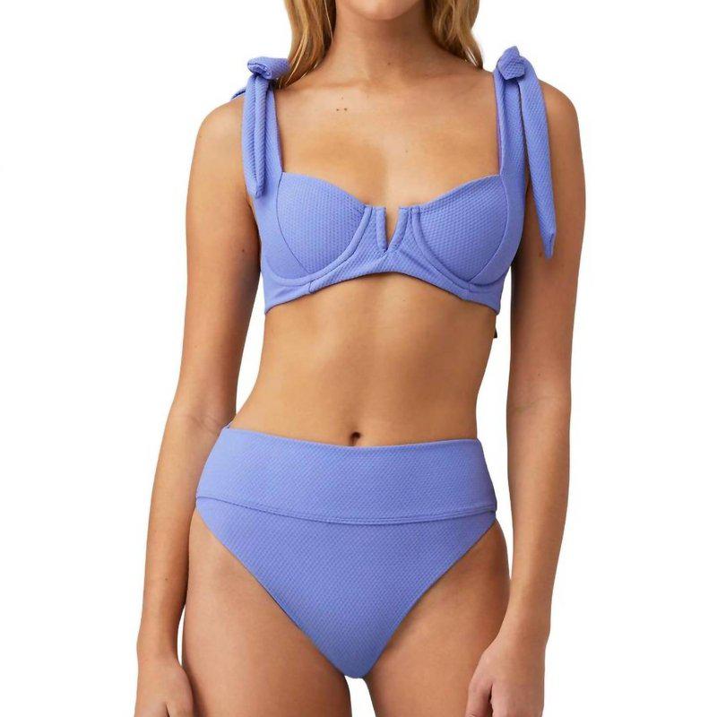 Beach Riot Blair Top In Periwinkle Waffle