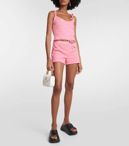 Versace x Dua Lipa Versace Allover cotton terry shorts 2