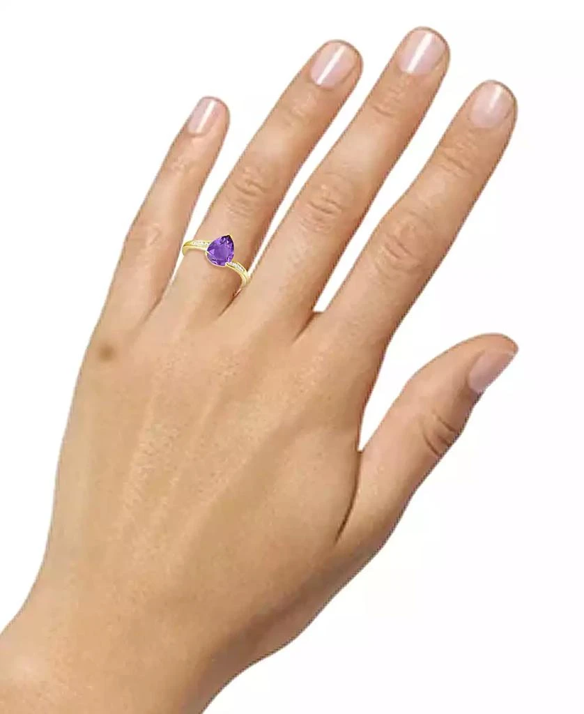 Macy's Amethyst (1-1/3 ct. t.w.) & Lab-Grown White Sapphire (1/10 ct. t.w.) Pear Swirl Ring in 14k Gold-Plated Sterling Silver (Also in Additional Gemstones) 2