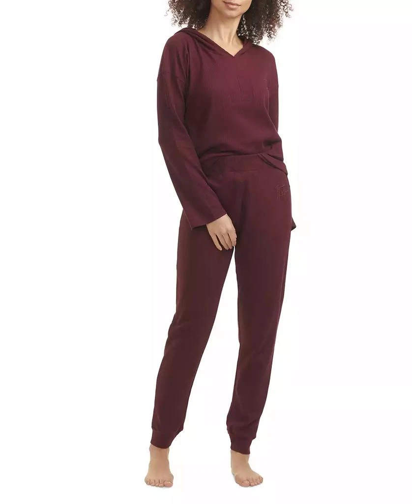 Tommy Hilfiger Women's Solid Knit Waffle Pajama Set 2