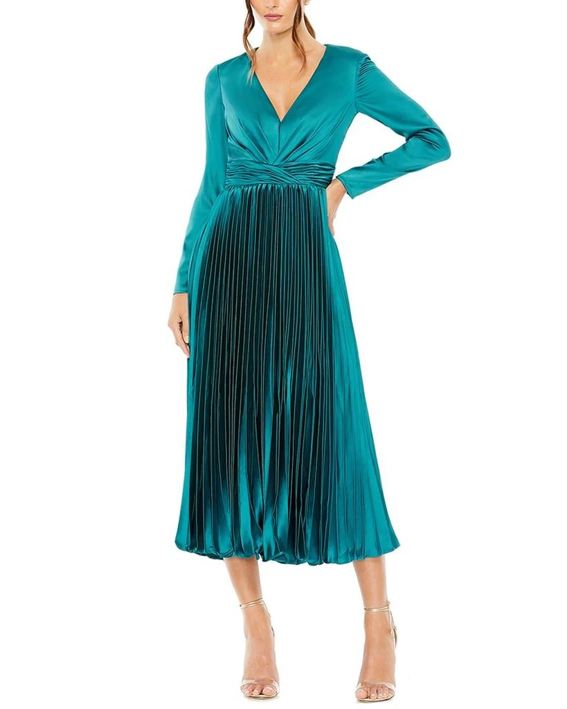 green emerald velvet dress Sage-Green Amelia Bardot Bust Cup Midi Dress main image 0