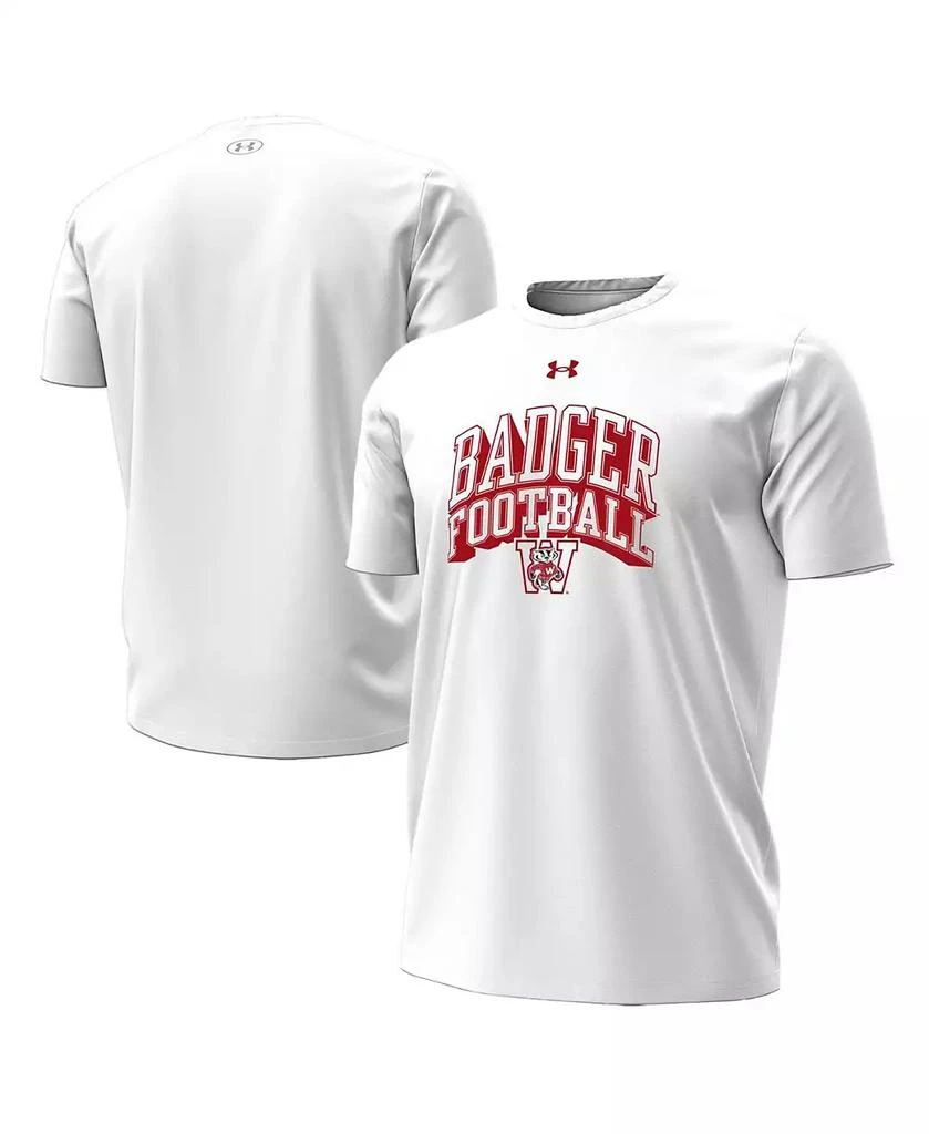 Under Armour Men's White Wisconsin Badgers Throwback Performance T