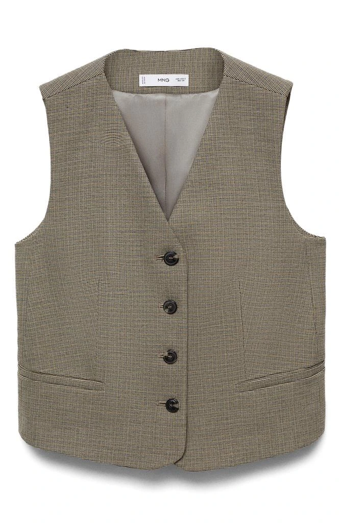 Mango Liam Houndstooth Microcheck Vest 3