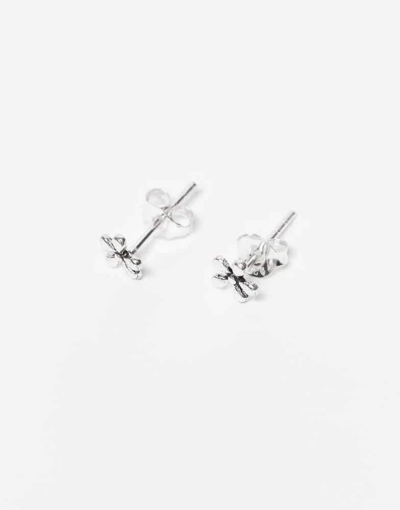 Kingsley Ryan Kingsley Ryan flower stud earrings in silver 3