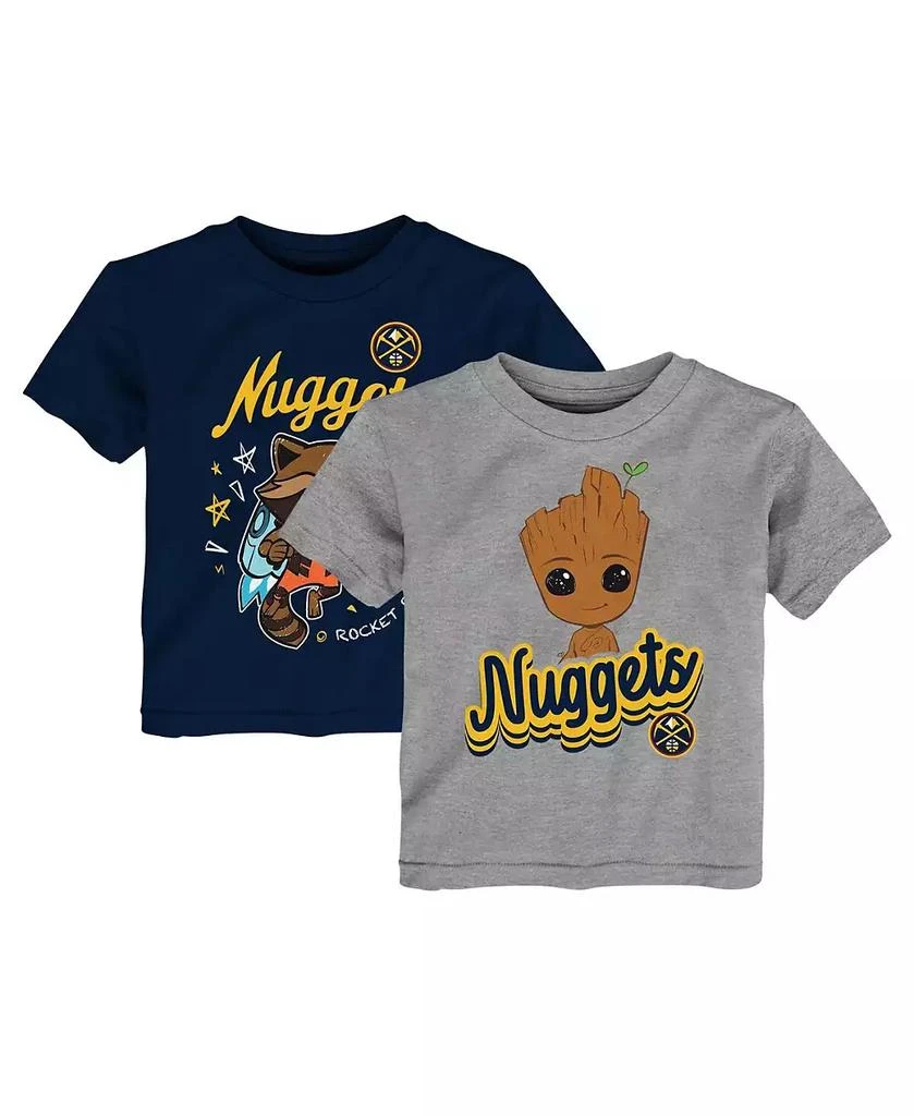 Outerstuff Toddler 2-Piece Heather Gray Denver Nuggets Guardians Of The Galaxy T-Shirt Set 1