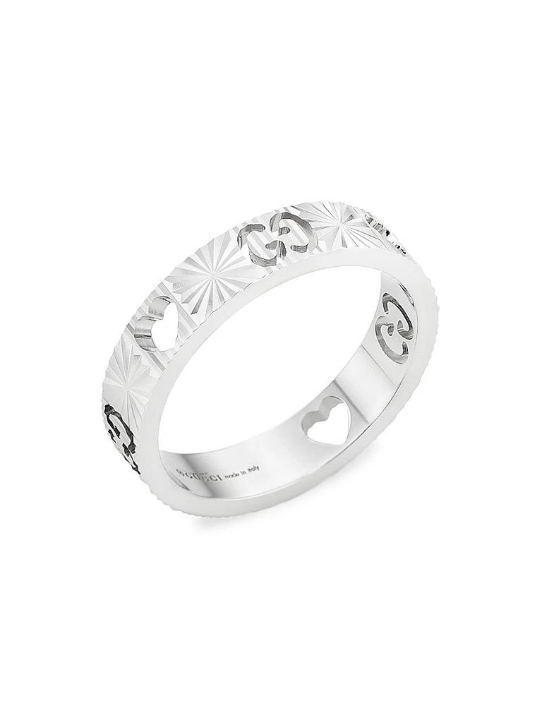 Gucci Icon 18K White Gold Star Ring