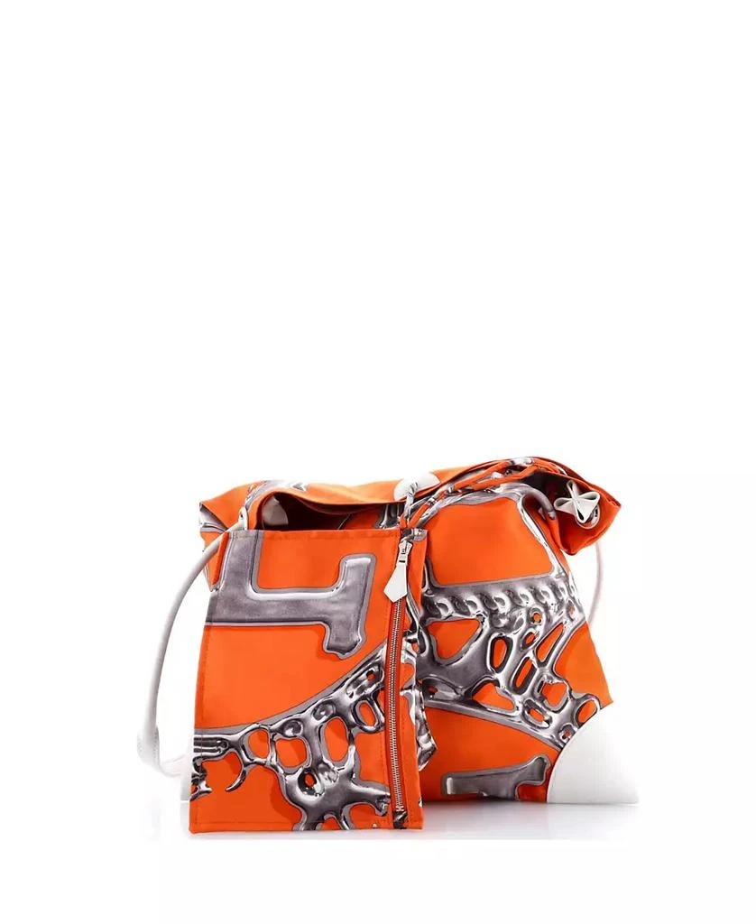 Pre-Owned HERMÉS PM Silky City Bag Printed Silk and Leather 2