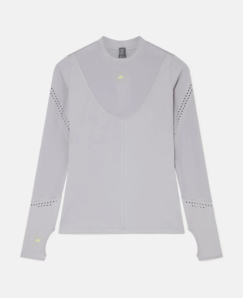 Stella McCartney Stella McCartney - TruePurpose Training Long Sleeve Top, Woman, Glory Grey, Size: S 1